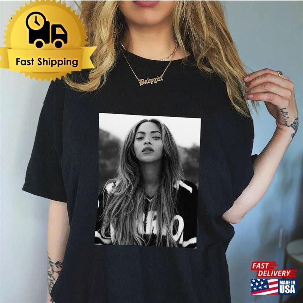 New Hot Beyonce Black And White Shirt Renaissance World Tour T-Shirt Unisex